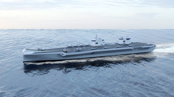 Hyundai　Heavy's　aircraft　carrier　model