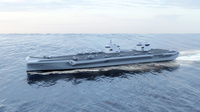 Hyundai Heavy's aircraft carrier model