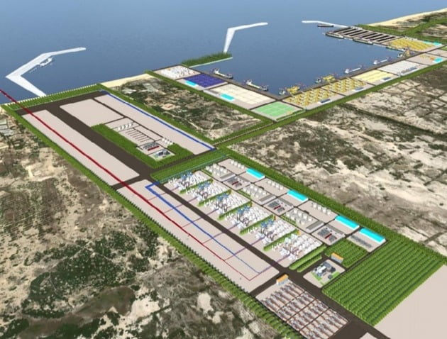 A blueprint of a LNG power plant in Hai Lang District, Quang Tri Province, Vietnam