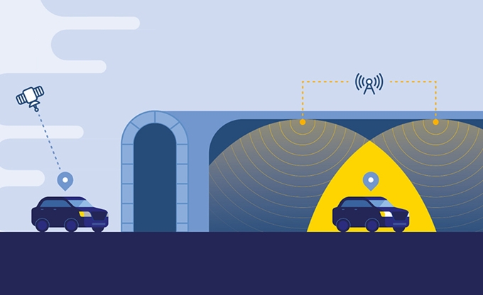 The FIN technology allows accurate navigation services where the GPS signals cannot reach.