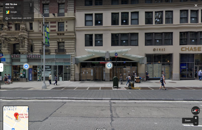 498　7th　Ave.　New　York　(Source:　Google　Maps)