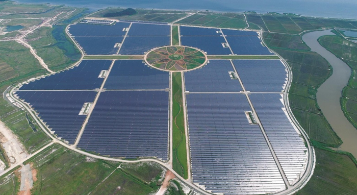 A solar power plant in South Korea