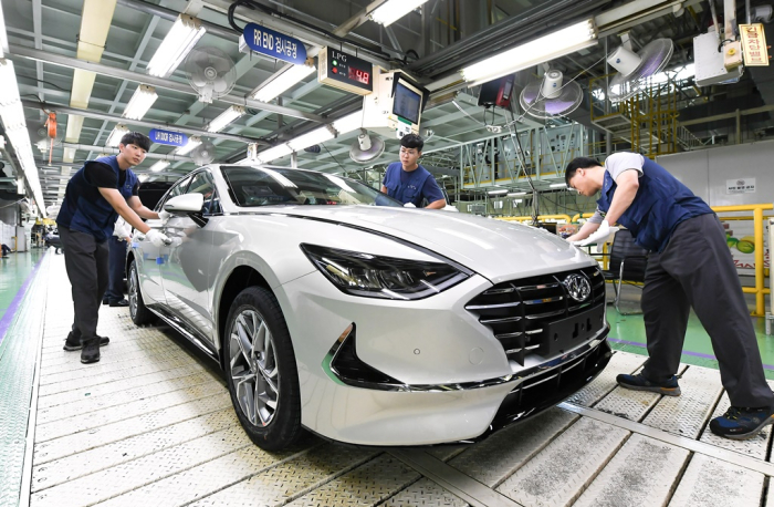 Hyundai　Motor’s　Sonata　production　line　in　South　Korea