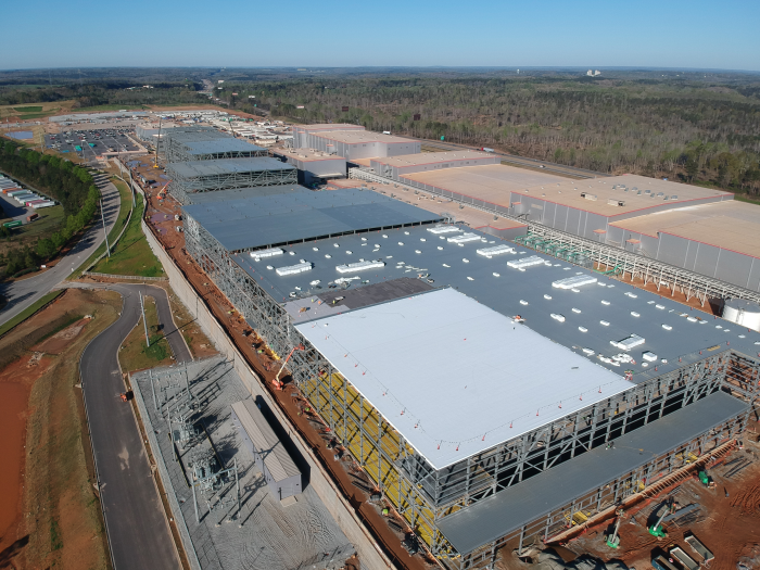 SK　On's　new　EV　battery　plant　under　construction　in　Georgia,　US