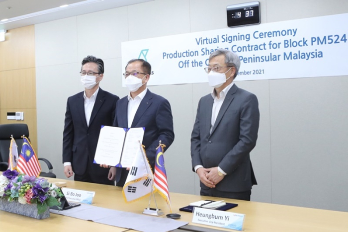 POSCO　International　and　Petronas　sign　a　PSC　for　a　Malaysian　gas　field　development　project.