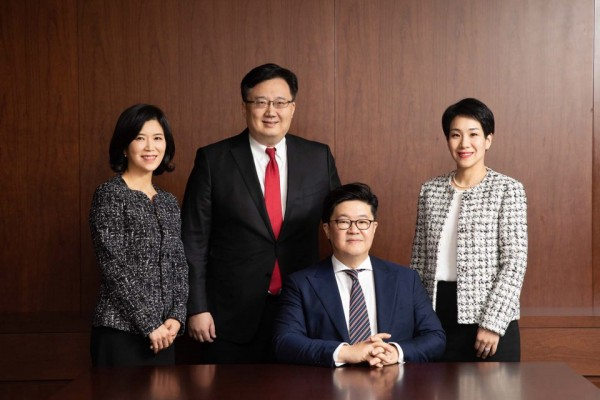 From　left:　In　Kyung　Lee　(Partner),　Bryan　Byungsuk　Min　(Partner),　Michael　ByungJu　Kim　(Partner/Chairman)　and　Hyosung　Christie　Tang　(Managing　Director)