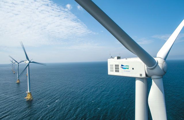 Doosan's　offshore　wind　turbines　near　Jeju　Island