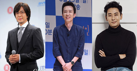 Bae　Yong-joon　(left),　Yoo　Hee-yeol　(center)　and　Ju　Ji-hoon　(right)