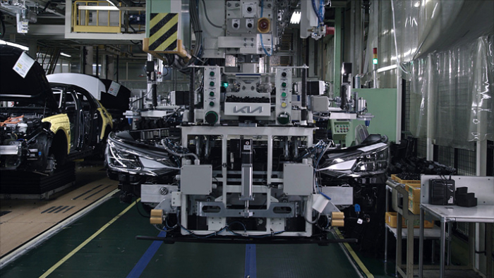Kia's EV6 production process at its smart factory