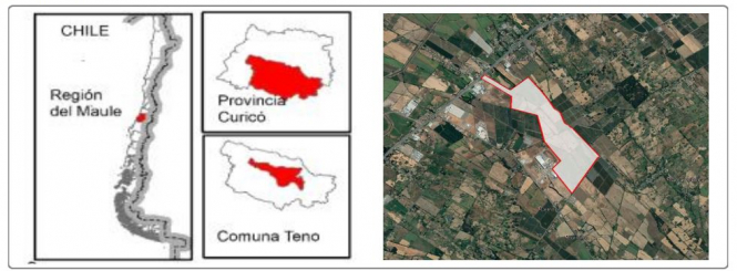 A map of South Korea’s solar power plant project in Chile
