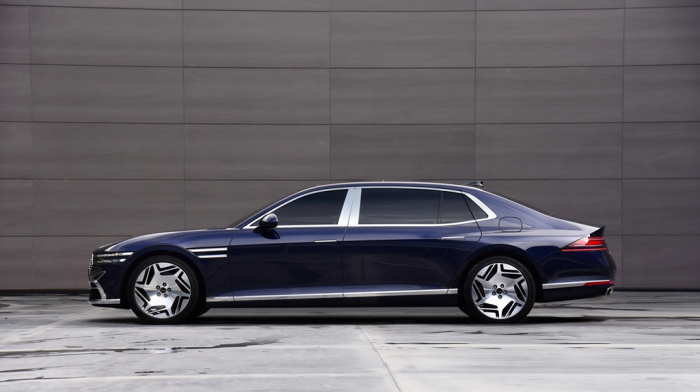 Hyundai Motor's redesigned Genesis G90 with a long-wheelbase