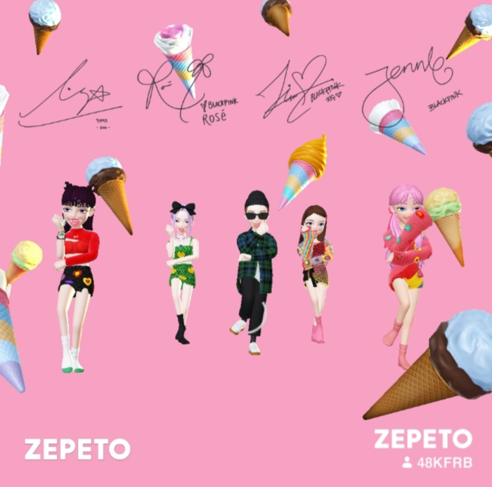 K-pop　girl　group　Blackpink　avatars　created　by　Zepeto