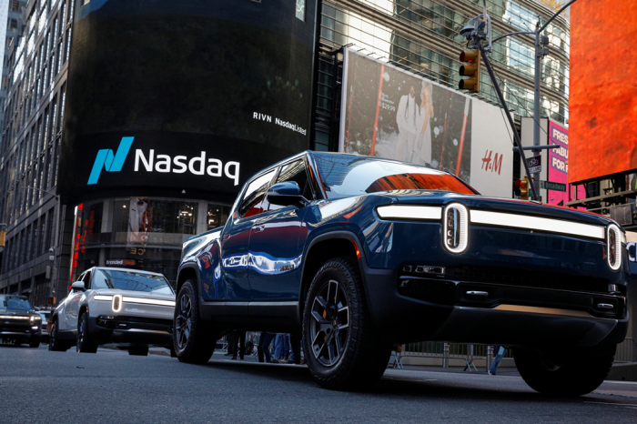 The Rivian R1T all-electric pickup truck