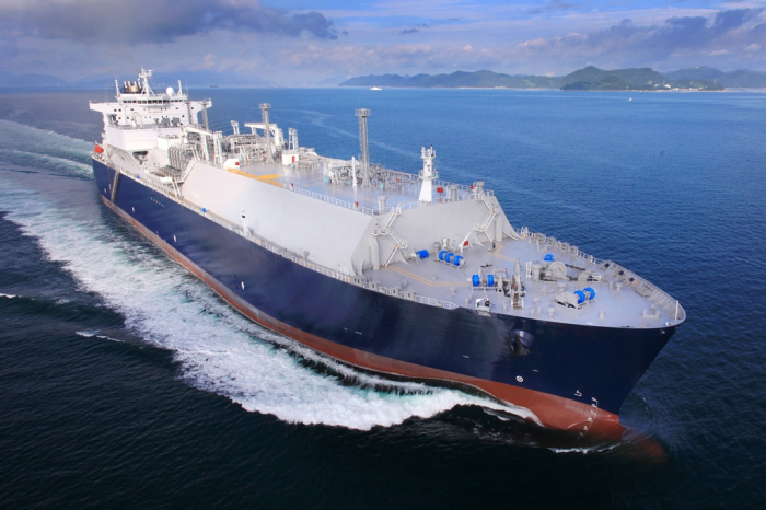 An　LNG　carrier　built　by　Samsung　Heavy　Industries