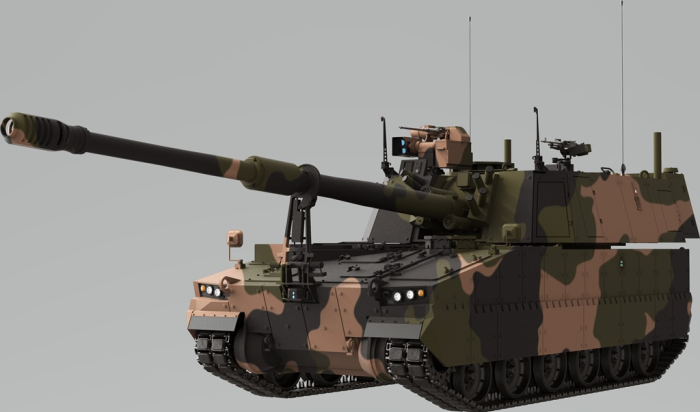 The　AS9　Huntsman,　the　Australian　version　of　the　K9　self-propelled　howitzer　(Courtesy　of　Hanwha　Defense)