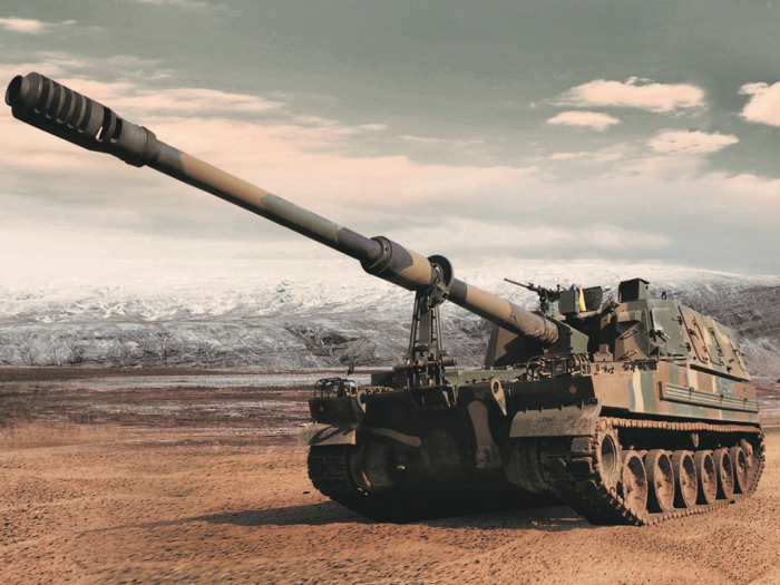The　K9　self-propelled　howitzer　(Courtesy　of　Hanwha　Defense)