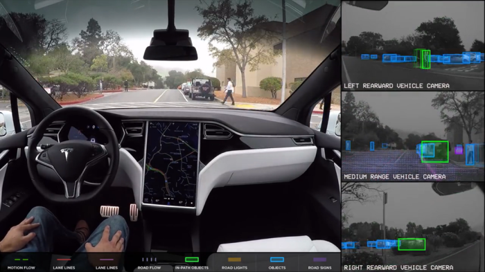 Tesla's　autonomous　driving　system