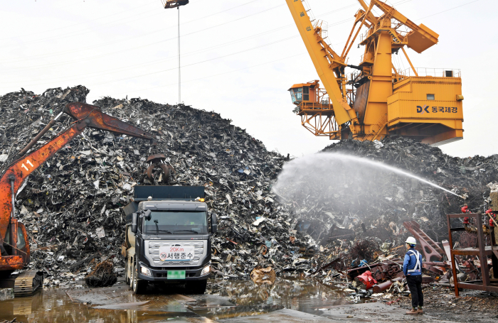 Dongkuk Steel Mill scrapyard in South Korea