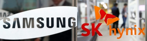 Samsung　and　SK　Hynix　logos