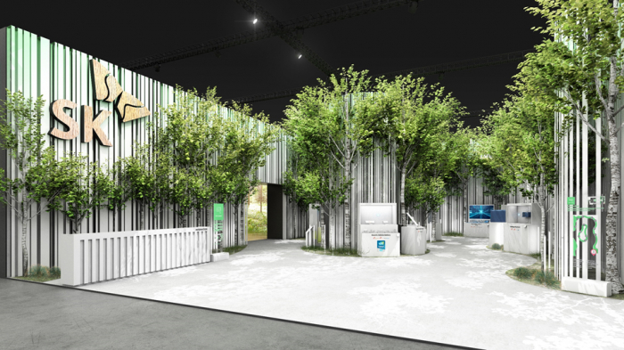 SK Group's booth at CES 2022