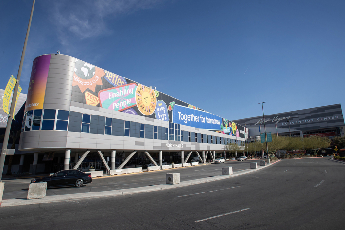 Samsung　Electronics　has　set　up　a　3,596-square-meter　exhibition　at　the　Las　Vegas　electronics　event