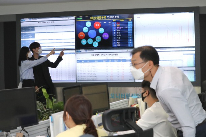 Short　sale　monitoring　center　at　the　Korea　Exchange's　Seoul　office