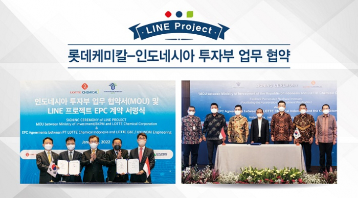 Lotte Chemical and Indonesia’s government ink an MOU on the .9 billion petrochemical project in an online signing ceremony (Courtesy of Lotte Chemical)