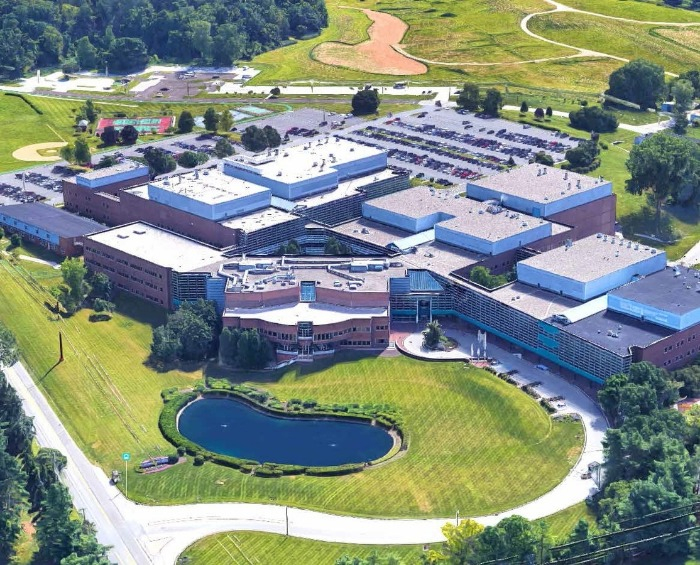 Aerial view of Discovery Labs, which houses The Center for Breakthrough Medicines (CBM)