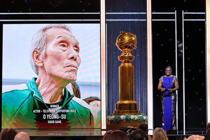 Netflix mega-hit Squid Game’s Oh Young-soo wins best supporting TV actor at the 79th Golden Globe Awards. (The Golden Globes used an alternate spelling of Oh's name.)