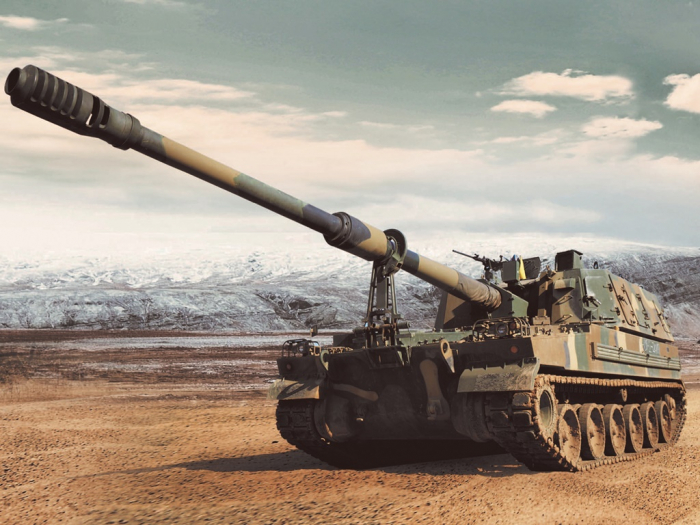 Hanwha　Defense's　K9　self-propelled　howitzer