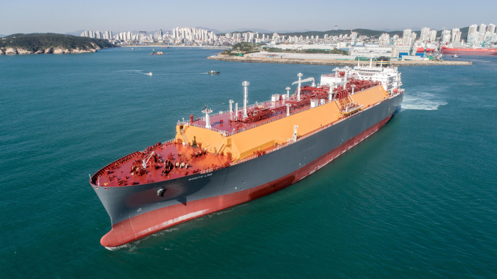 LNG carrier built by Hyundai Heavy Industries