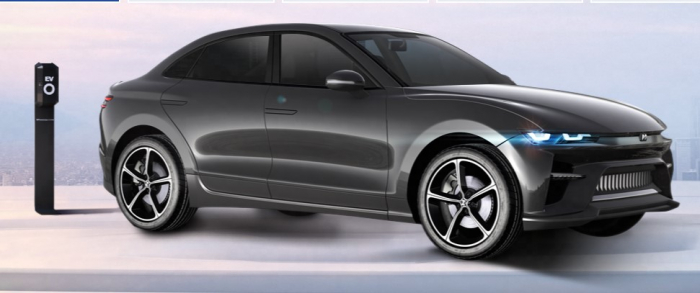 A concept electric car built with Hyundai Steel’s ultra-high-strength steel sheets