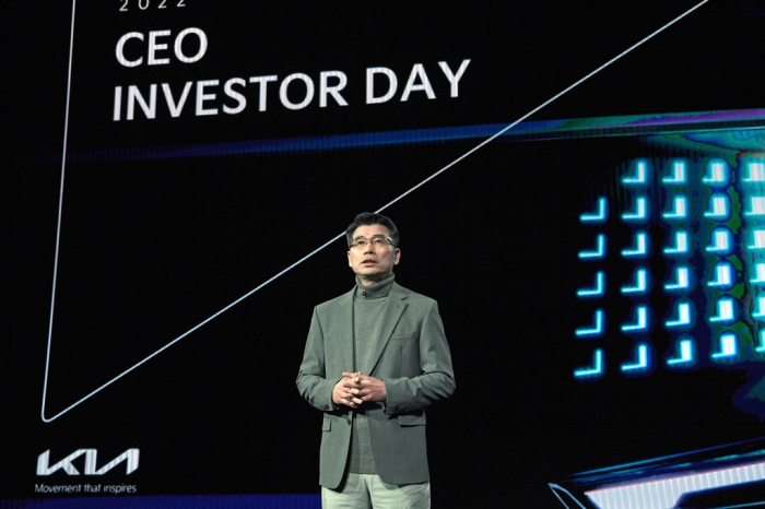 Kia　CEO　Song　Ho-sung　at　the　company's　2022　CEO　Investor　Day　forum
