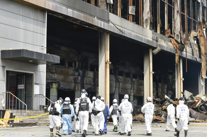 Coupang's　distribution　center　in　Icheon　after　the　June　2021　fire 