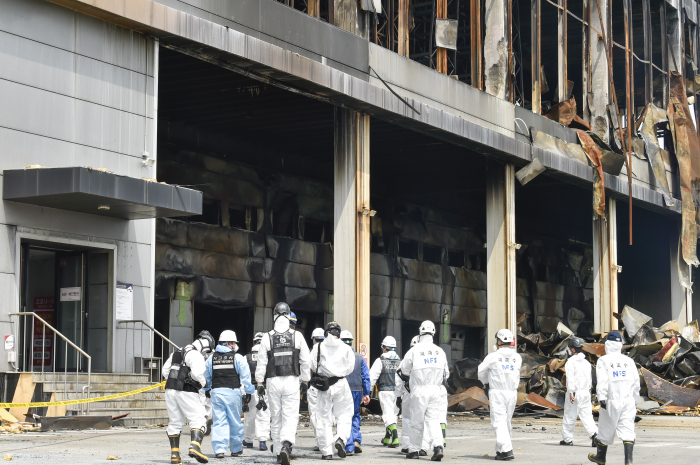 Coupang's　distribution　center　in　Icheon　after　the　June　2021　fire 