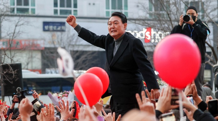 Yoon　Suk-yeol　during　his　election　campaign