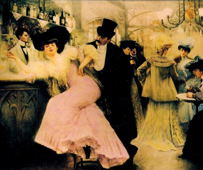 The Bar at Maxim's by Pierre-Victor Galland, capturing the opulence of the Belle Époque era