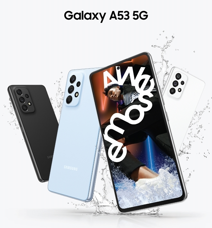 Samsung's　Galaxy　A53　5G　smartphone
