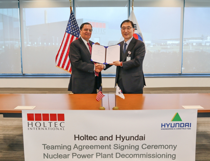 Hyundai E&C and Holtec sign a nuclear power plant decommissioning deal