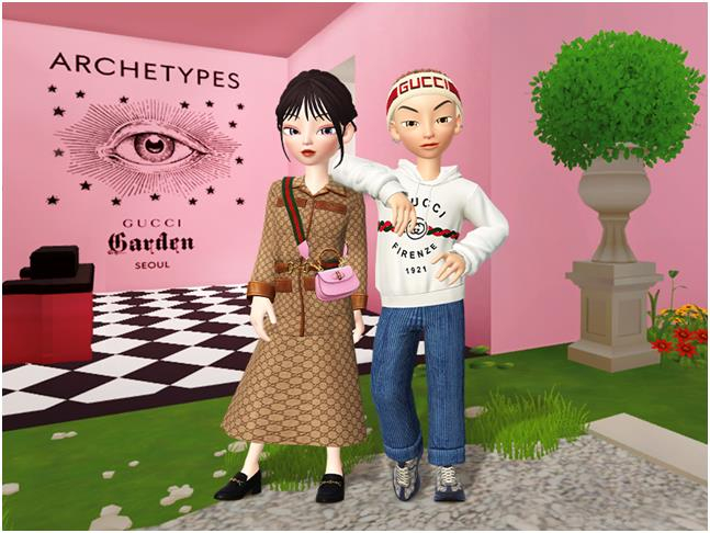 Gucci　Archetypes　exhibition　on　Naver's　metaverse　platform　Zepeto