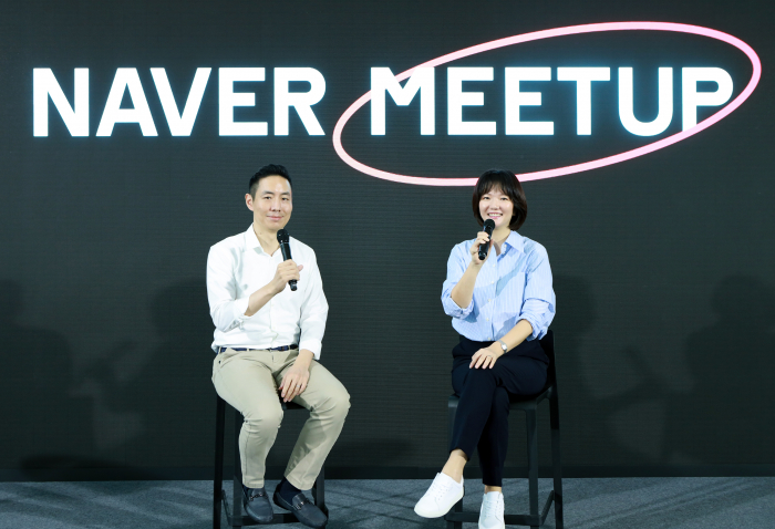 Naver　CFO　Kim　Nam-sun　(left)　and　CEO　Choi　Soo-yeon