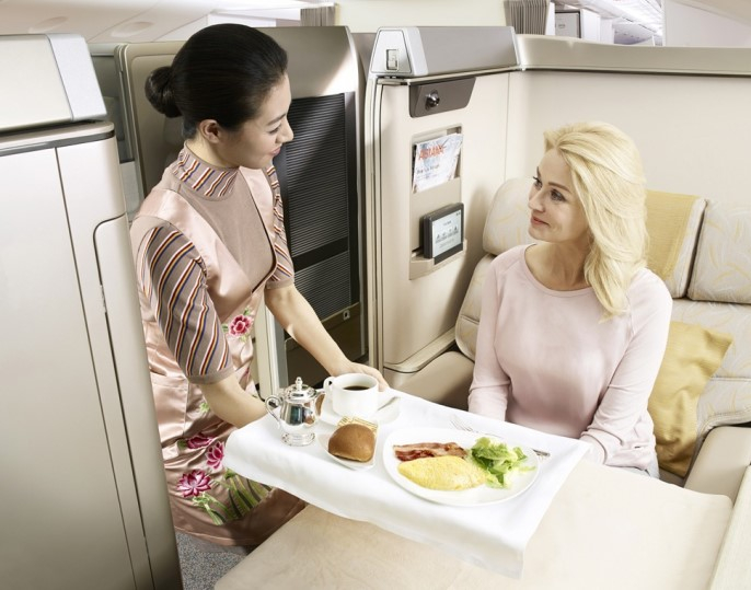 Asiana　Airlines'　in-flight　meal　service