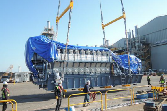 Hyundai Heavy Industries ships a gas engine power generating set to Brazil in March 2022