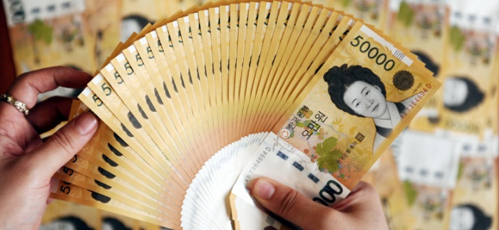 South　Korean　50,000　won　banknotes
