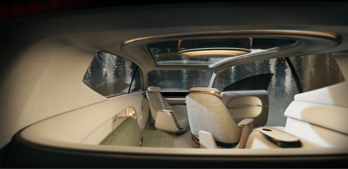 Interior of Hyundai's SEVEN, its large SUV IONIQ7 concept