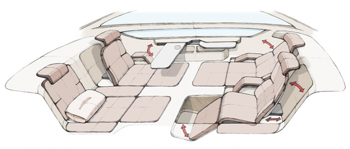 Hyundai's Mobility Ondol concept allows seats to be arranged to face each other