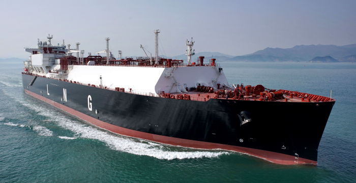 An　LNG　carrier　built　by　Samsung　Heavy　Industries　Co.