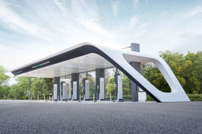 Visual　representation　of　Hyundai　Motor　Group's　fast-charging　station　E-pit.　Courtesy　of　Hyundai　Motor　Group