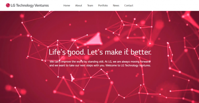 Website　of　LG　Technology　Ventures