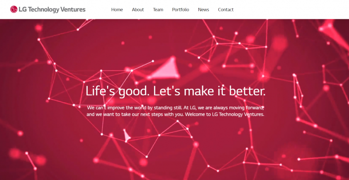 Website of LG Technology Ventures